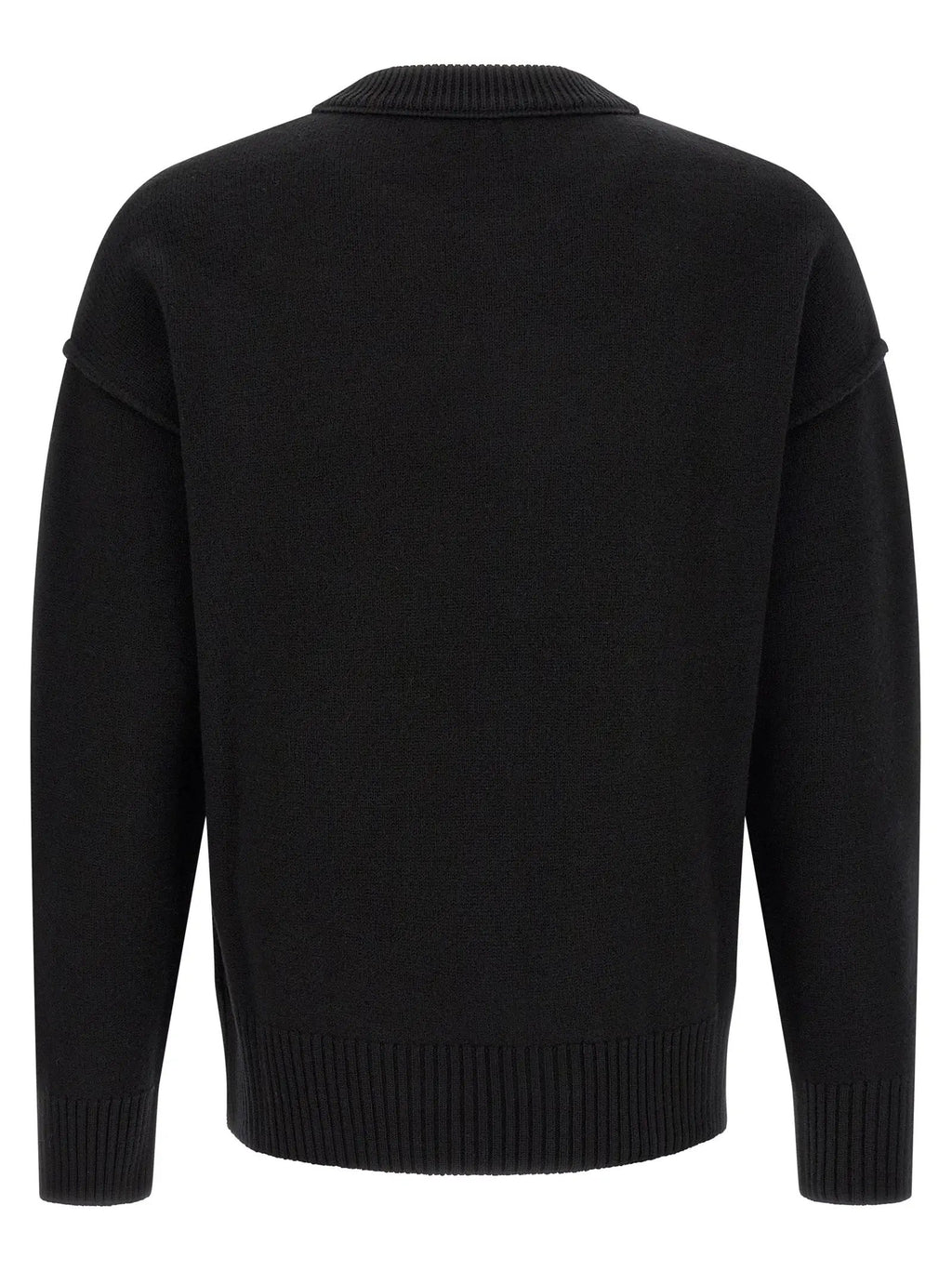 Ami Paris Black Wool Cardigan