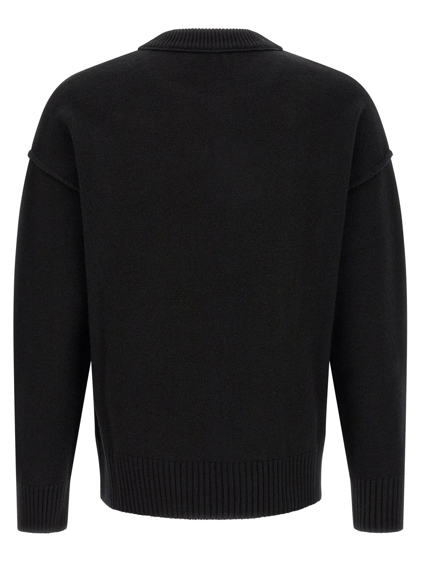 Ami Paris Black Wool Cardigan