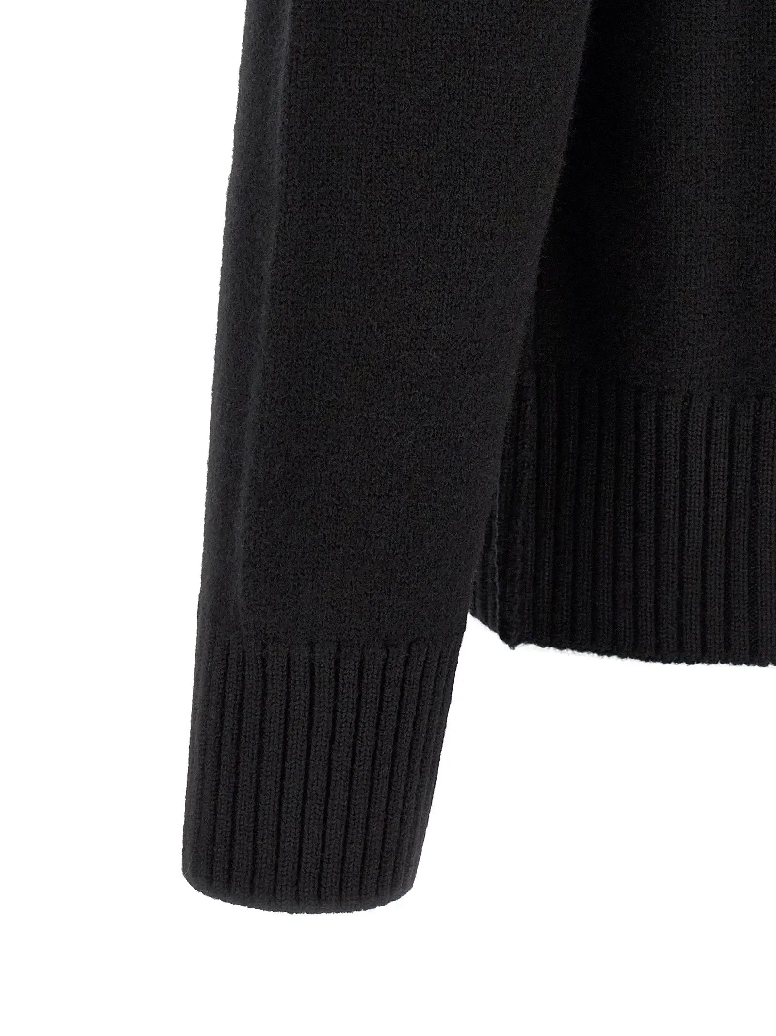 Ami Paris Black Wool Cardigan