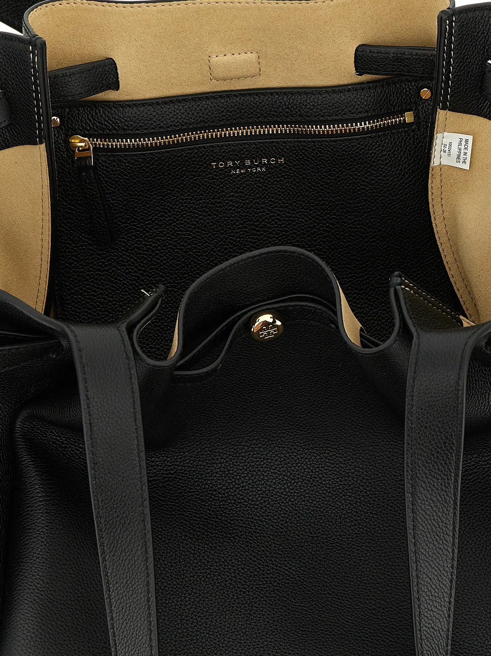 Tory Burch Black Cowhide Tote Bag