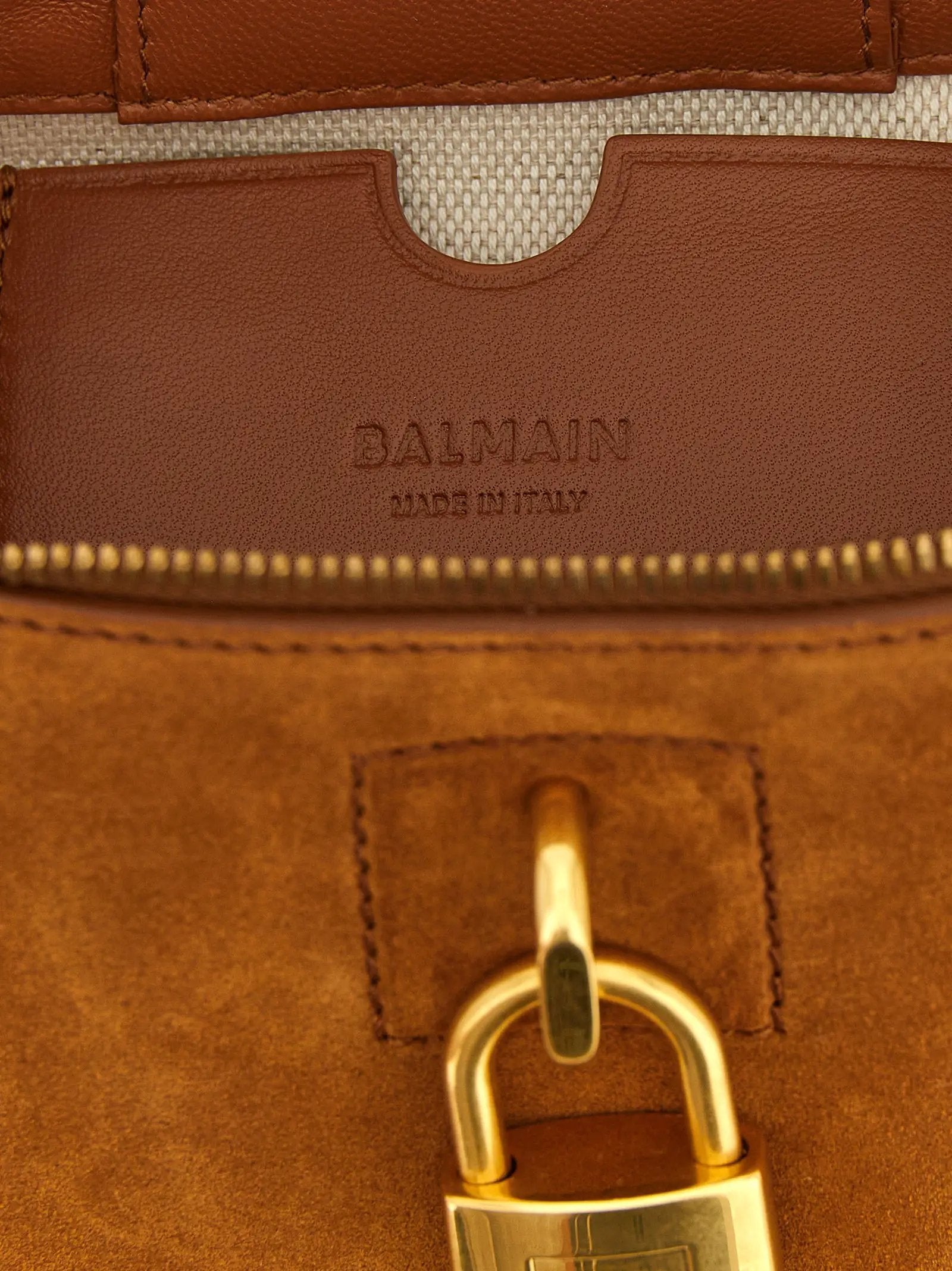 Balmain Brown Calfskin Handbag