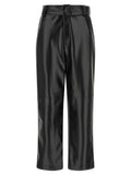 Twinset Black Polyester Cropped Pants