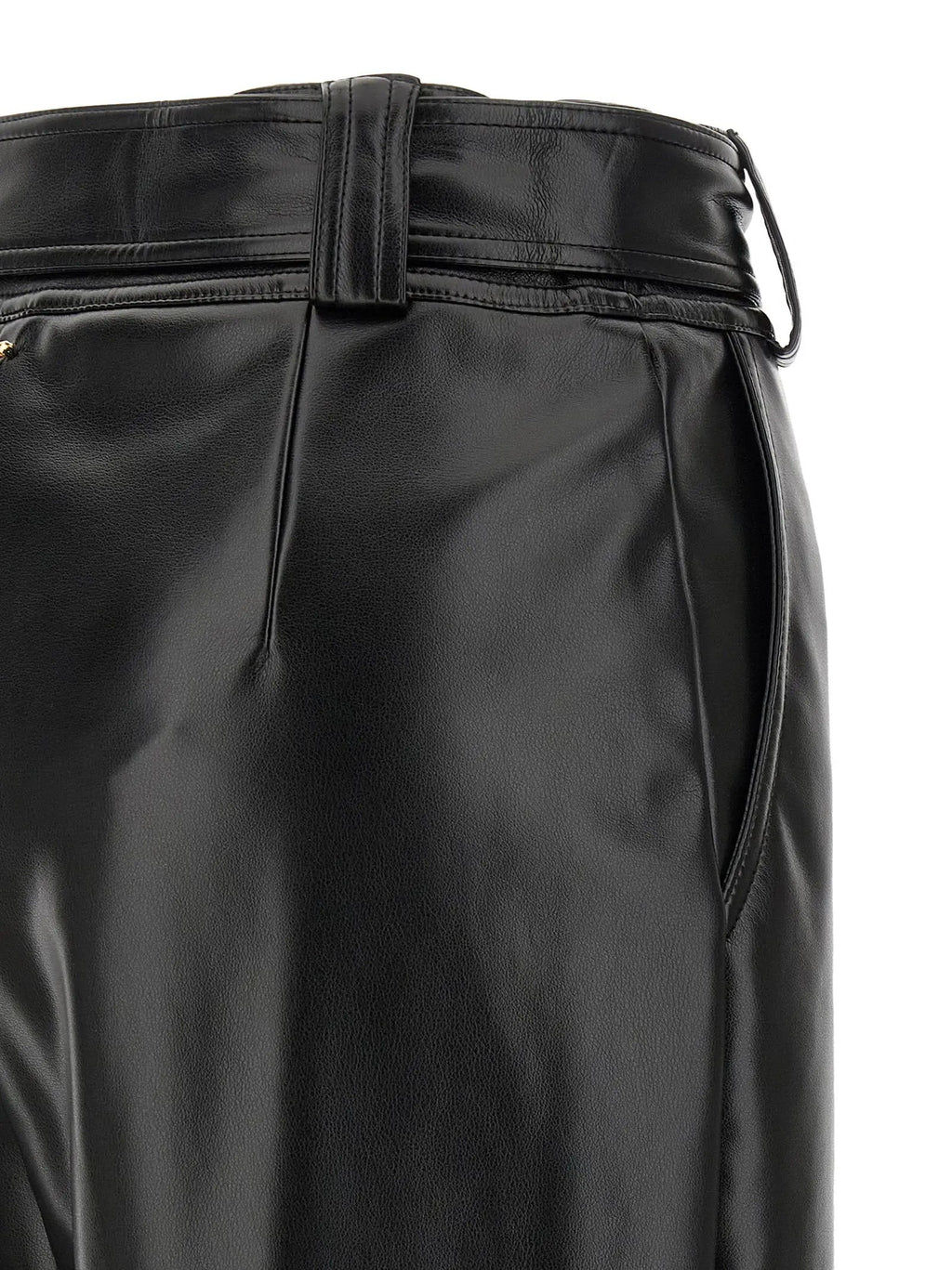 Twinset Black Polyester Cropped Pants