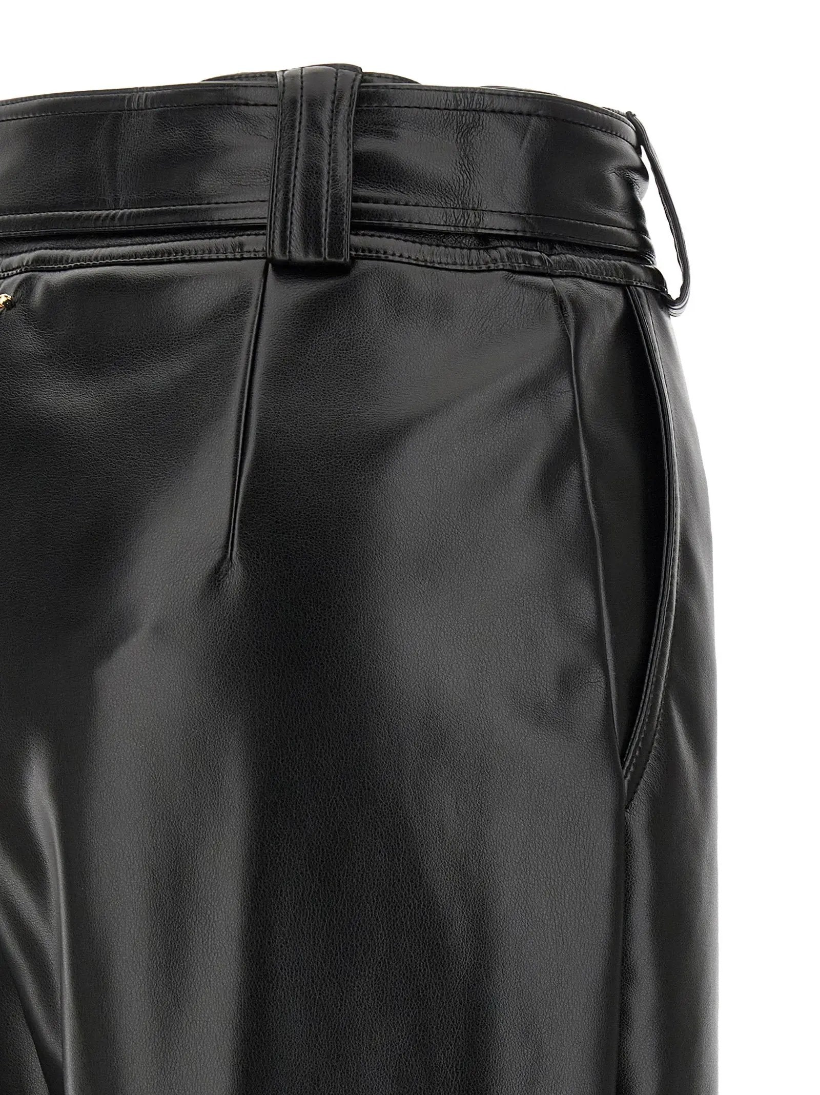 Twinset Black Polyester Cropped Pants