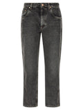 Brunello Cucinelli Gray Cotton Straight-Leg Jeans