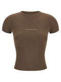Alexander Wang Brown Polyamide T-Shirt