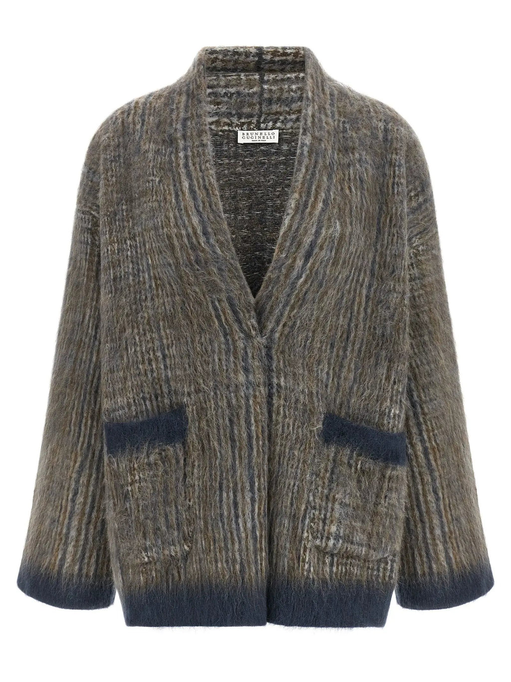 Brunello Cucinelli Gray Wool Cardigan