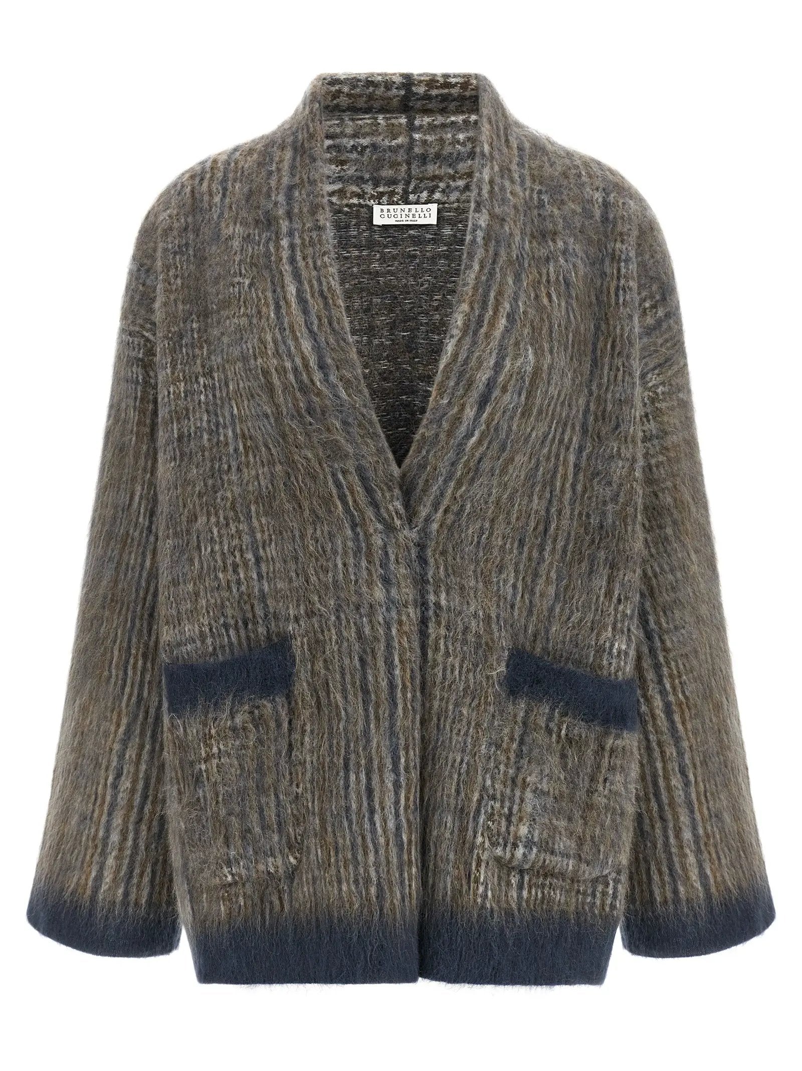 Brunello Cucinelli Gray Wool Cardigan