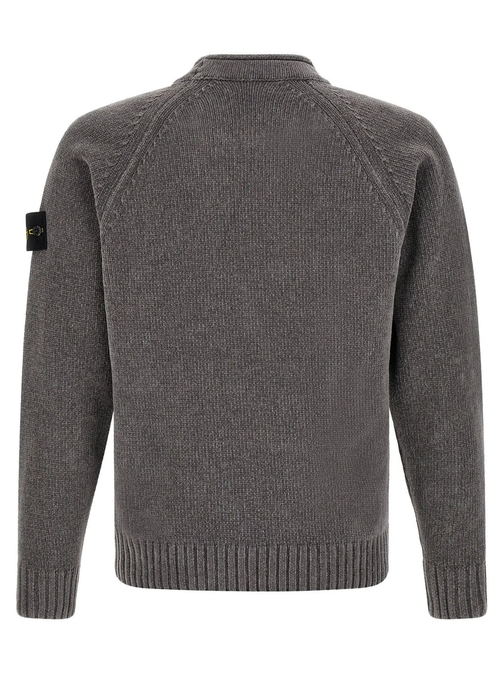 Stone Island Gray Cotton Cardigan