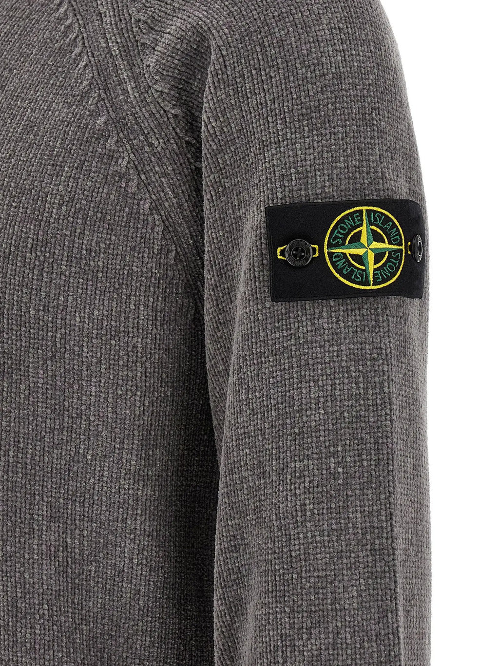 Stone Island Gray Cotton Cardigan