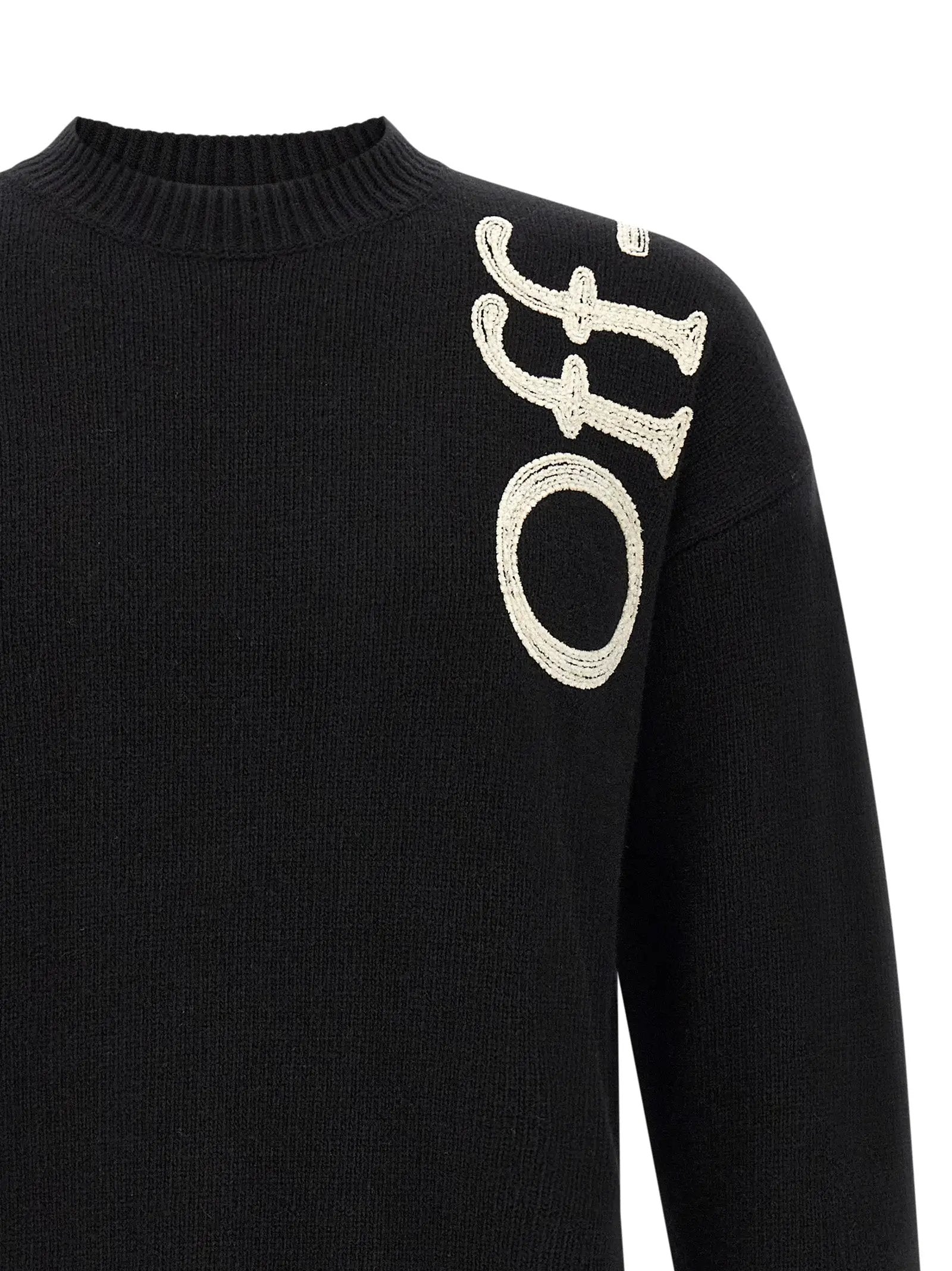 Off-White Bicolor Wool Cardigan