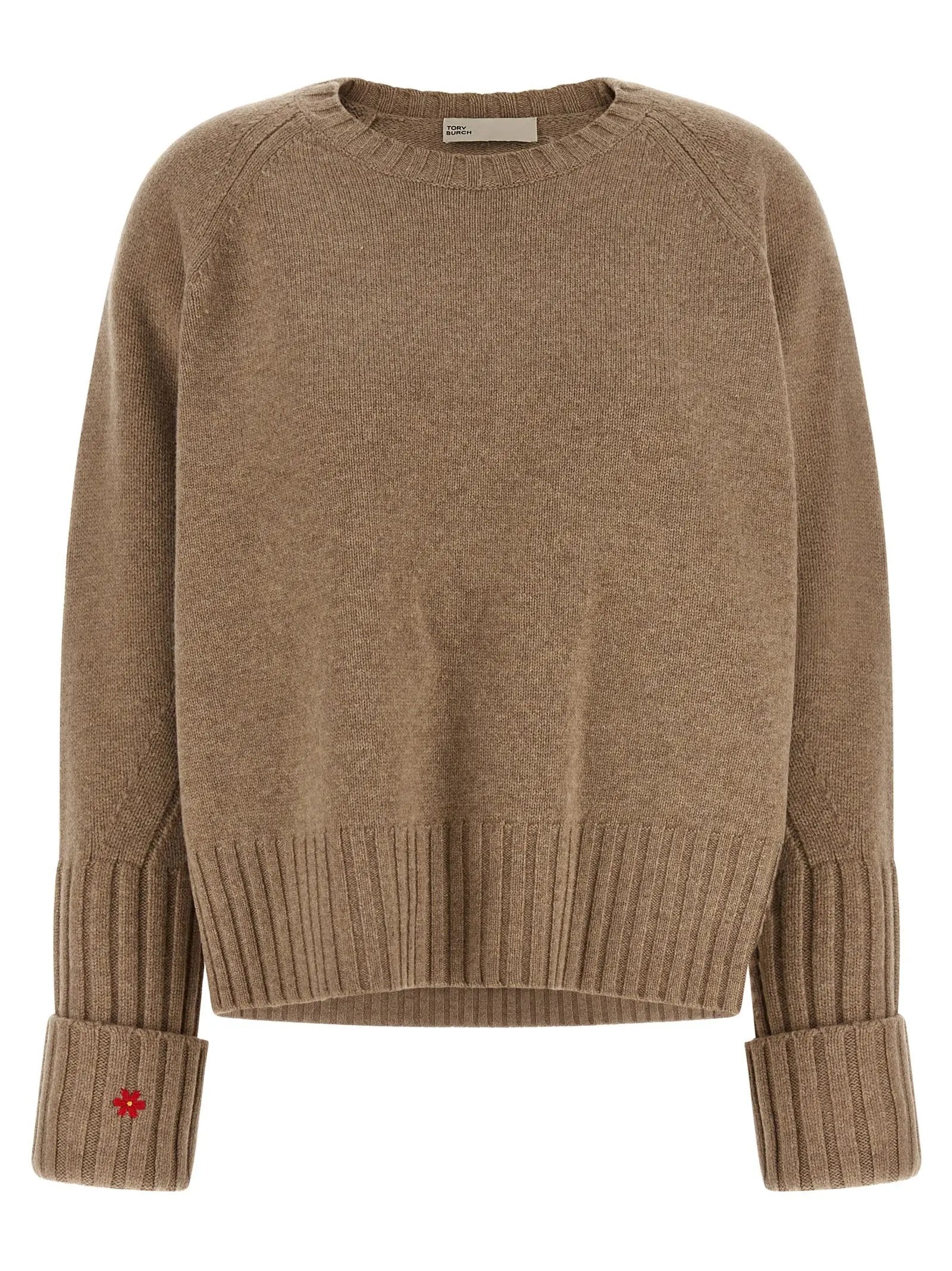 Tory Burch Beige Wool Cardigan