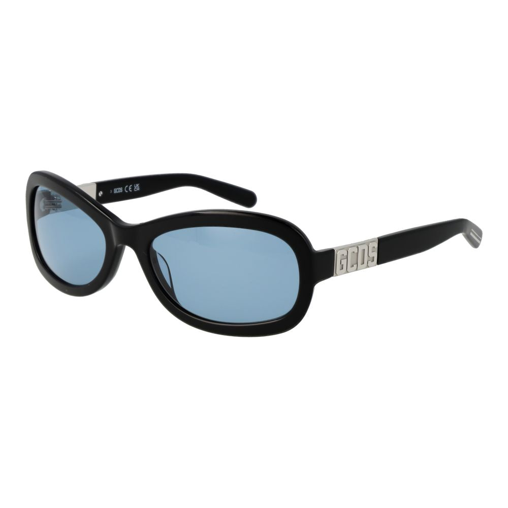 Lunettes de soleil GCDS en acétate noir