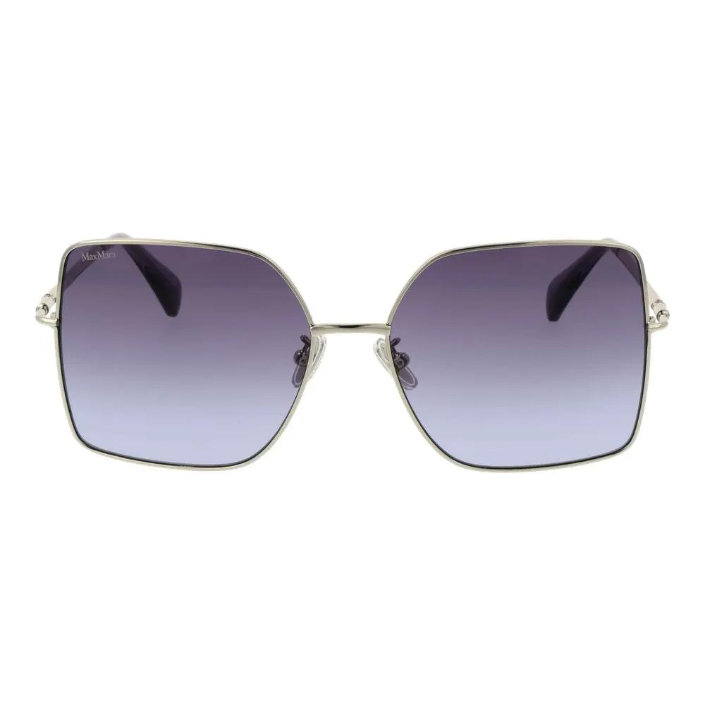 Lunettes de soleil Max Mara en métal argenté