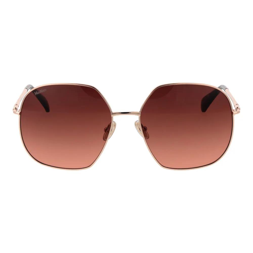 Lunettes de soleil Max Mara en métal doré rose