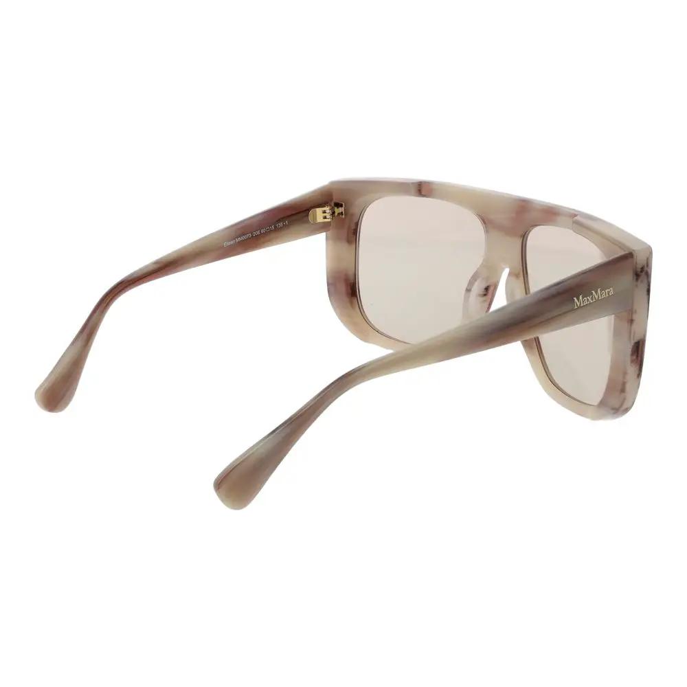 Lunettes de soleil Max Mara en acétate beige