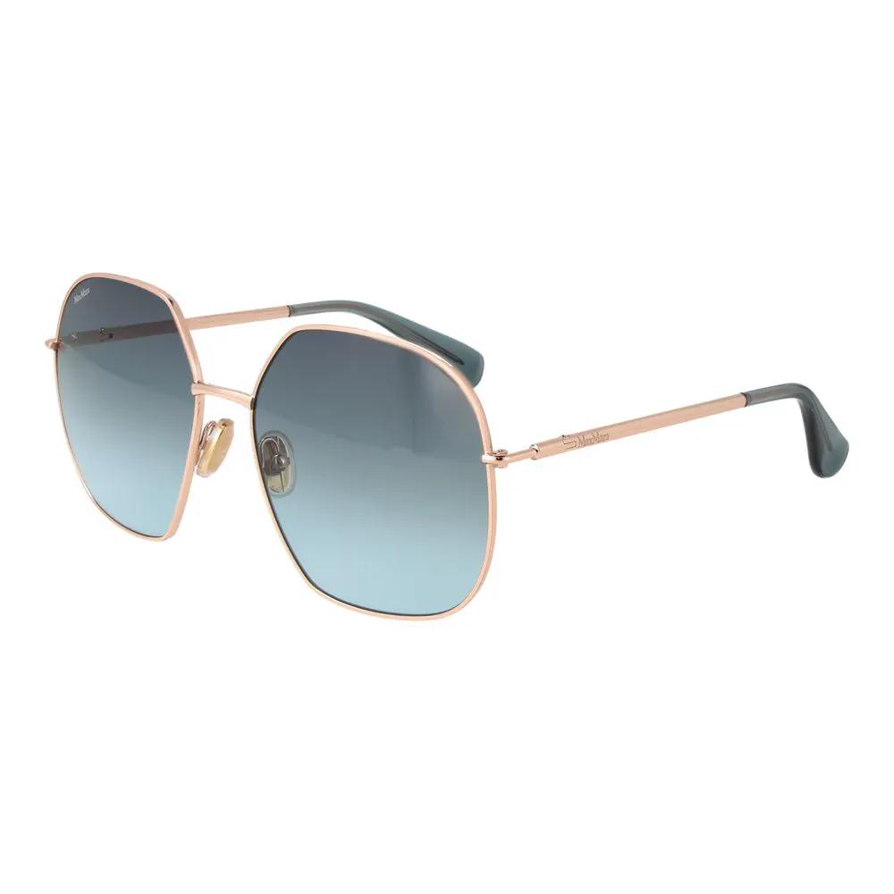 Lunettes de soleil Max Mara en métal doré rose