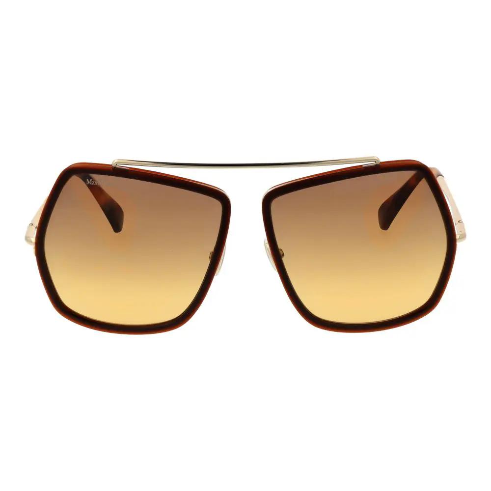 Lunettes de soleil Max Mara en métal marron