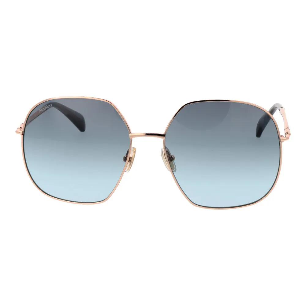 Lunettes de soleil Max Mara en métal doré rose