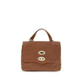 Zanellato Brown Suede Leather Shoulder Bag