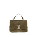 Zanellato Brown Suede Leather Shoulder Bag