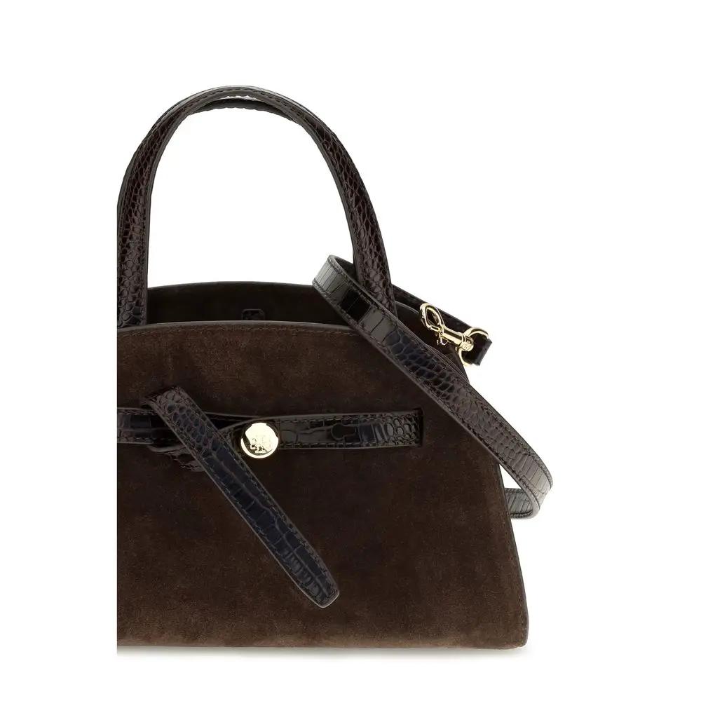 Tory Burch Brown Suede Leather Shoulder Bag