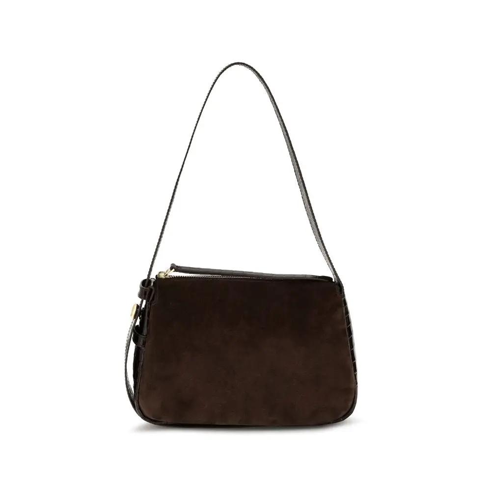 Tory Burch Brown Suede Leather Shoulder Bag