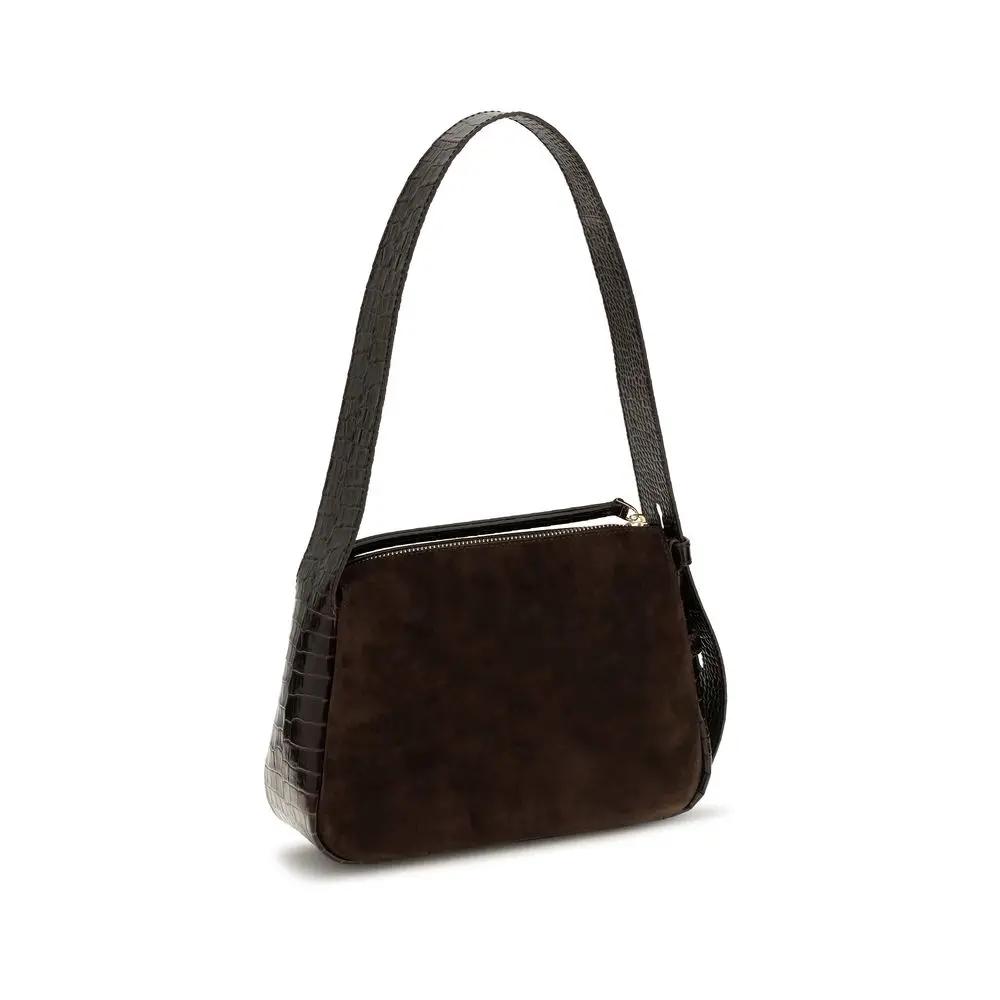 Tory Burch Brown Suede Leather Shoulder Bag