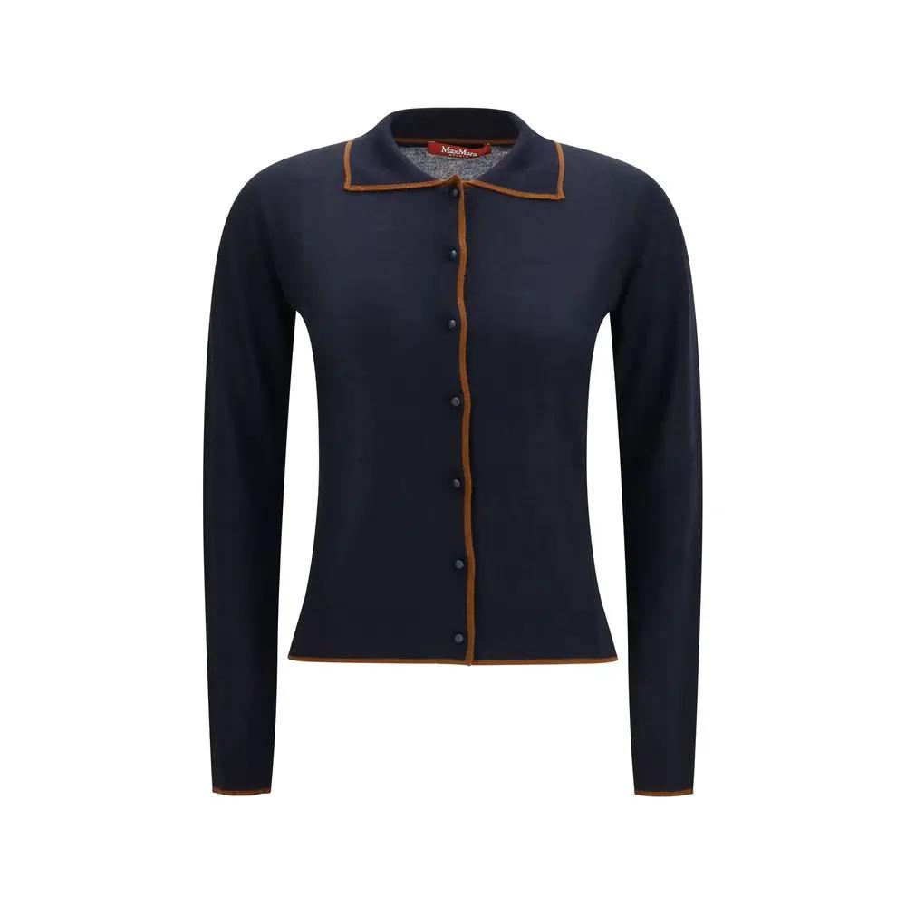 Max Mara Blue Silk Cardigan