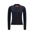 Max Mara Blue Silk Cardigan