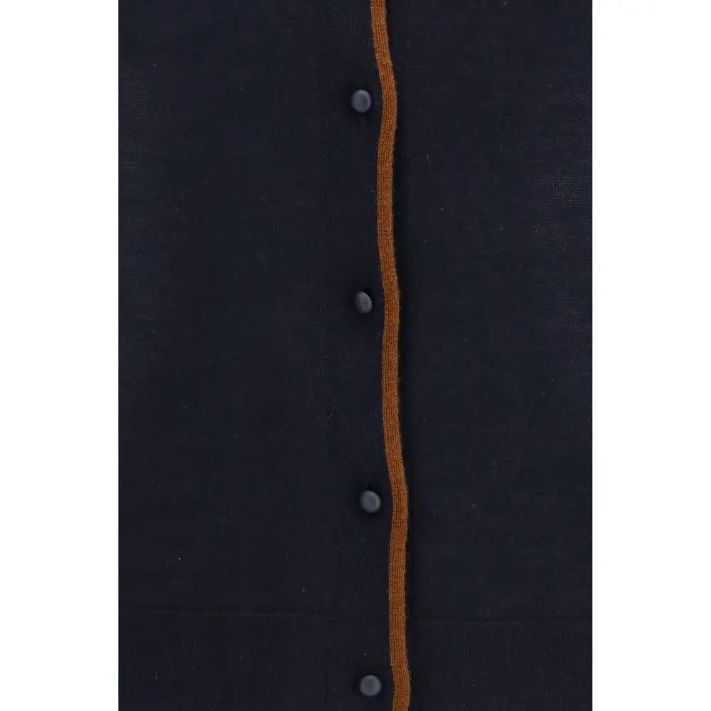 Max Mara Blue Silk Cardigan