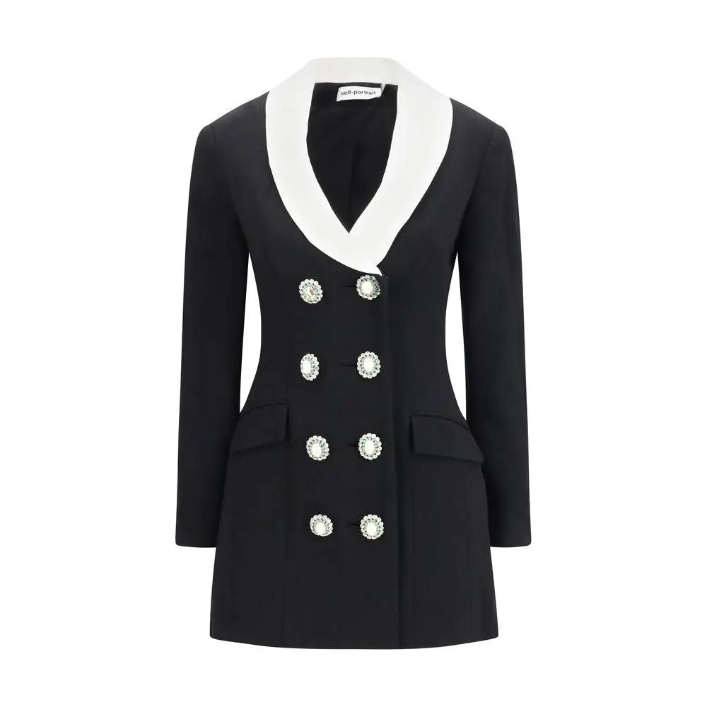 Self-Portrait Black Wool Oves Aries Blazer