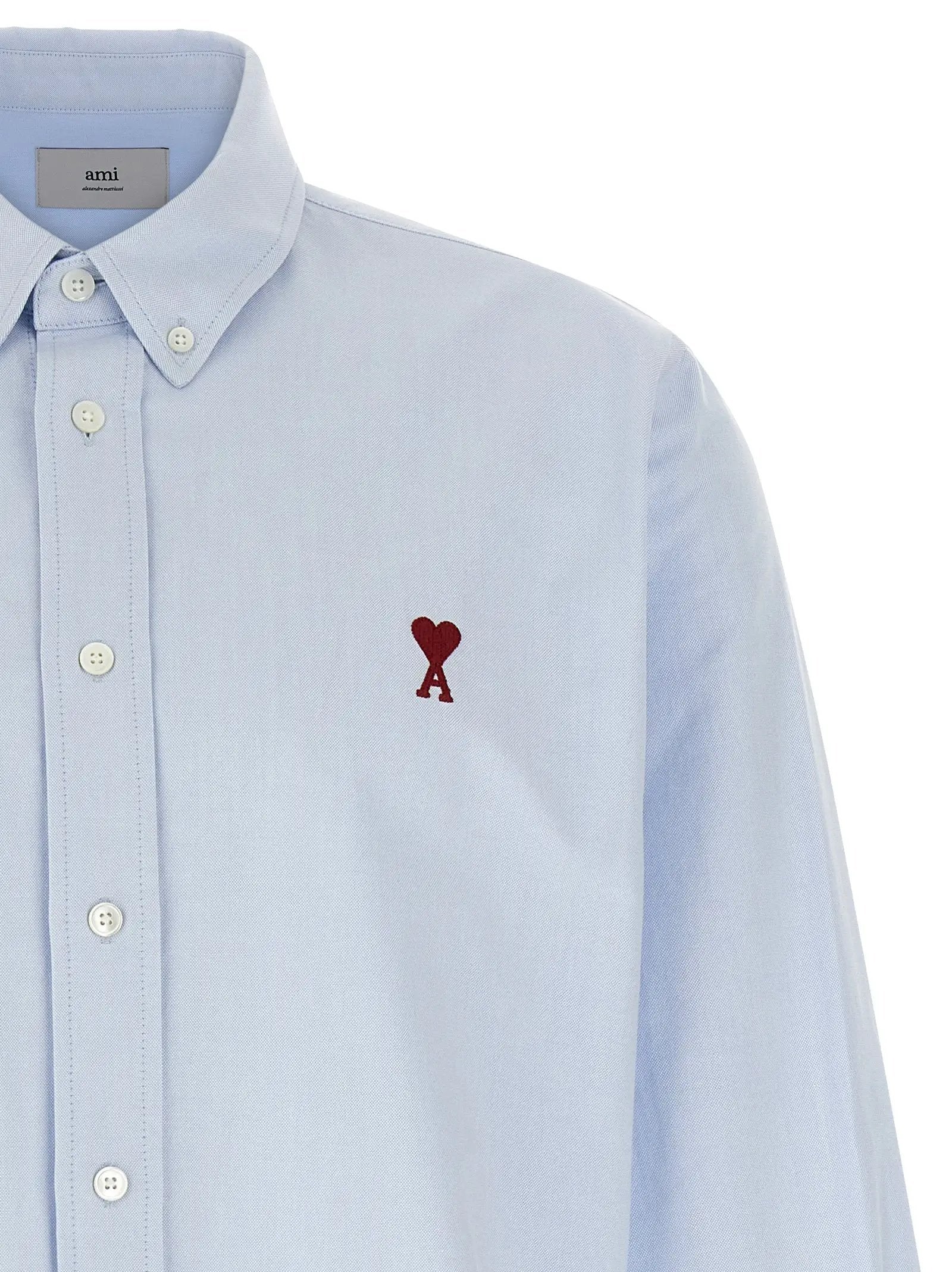 Ami Paris Blue Cotton Blouse