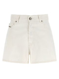 Diesel White Cotton Bermuda Shorts