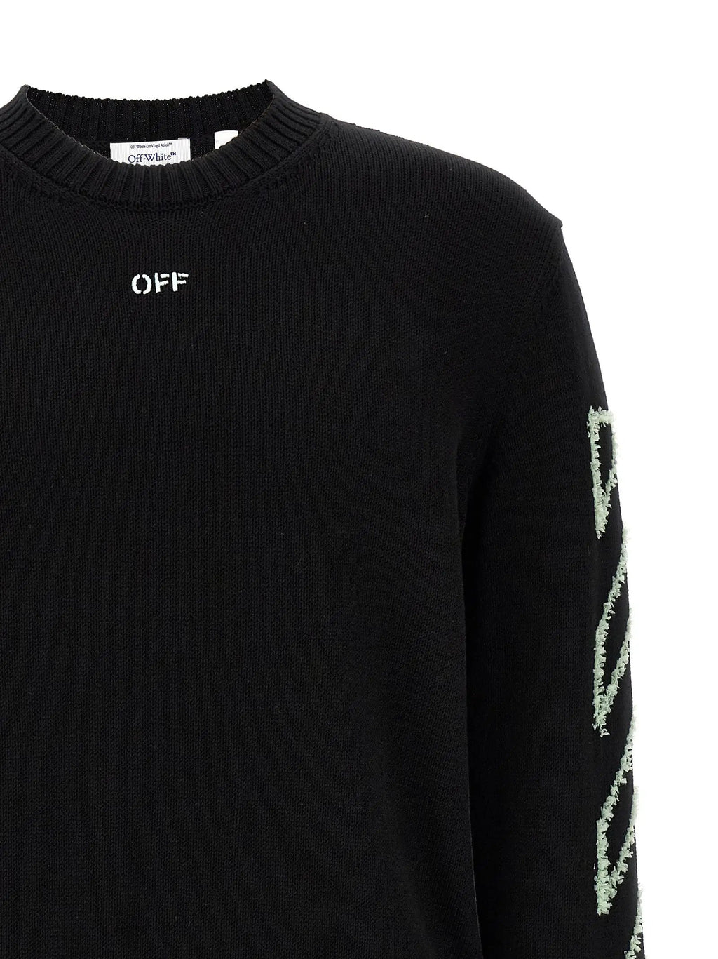 Off-White Black Cotton Cardigan
