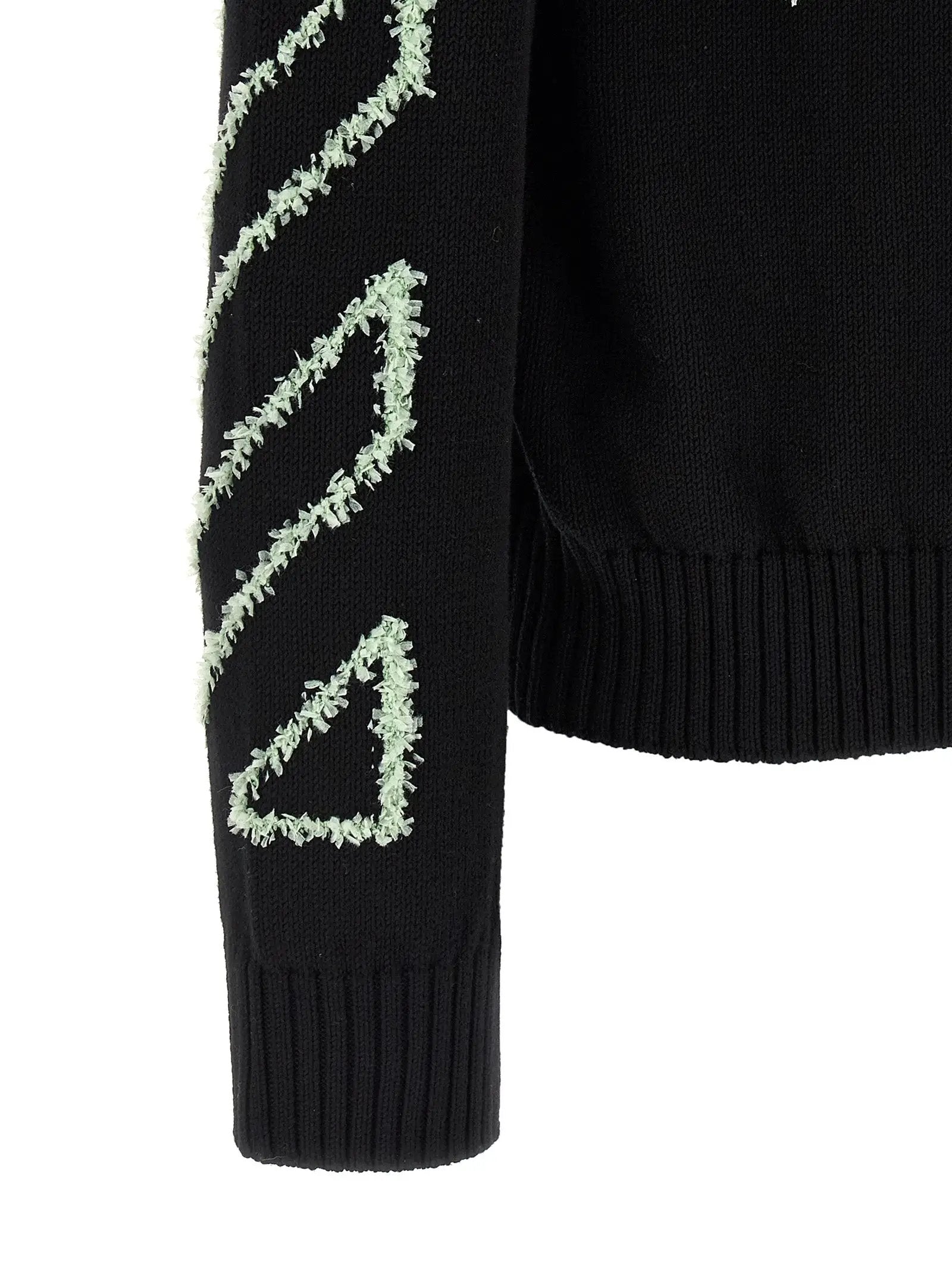 Off-White Black Cotton Cardigan