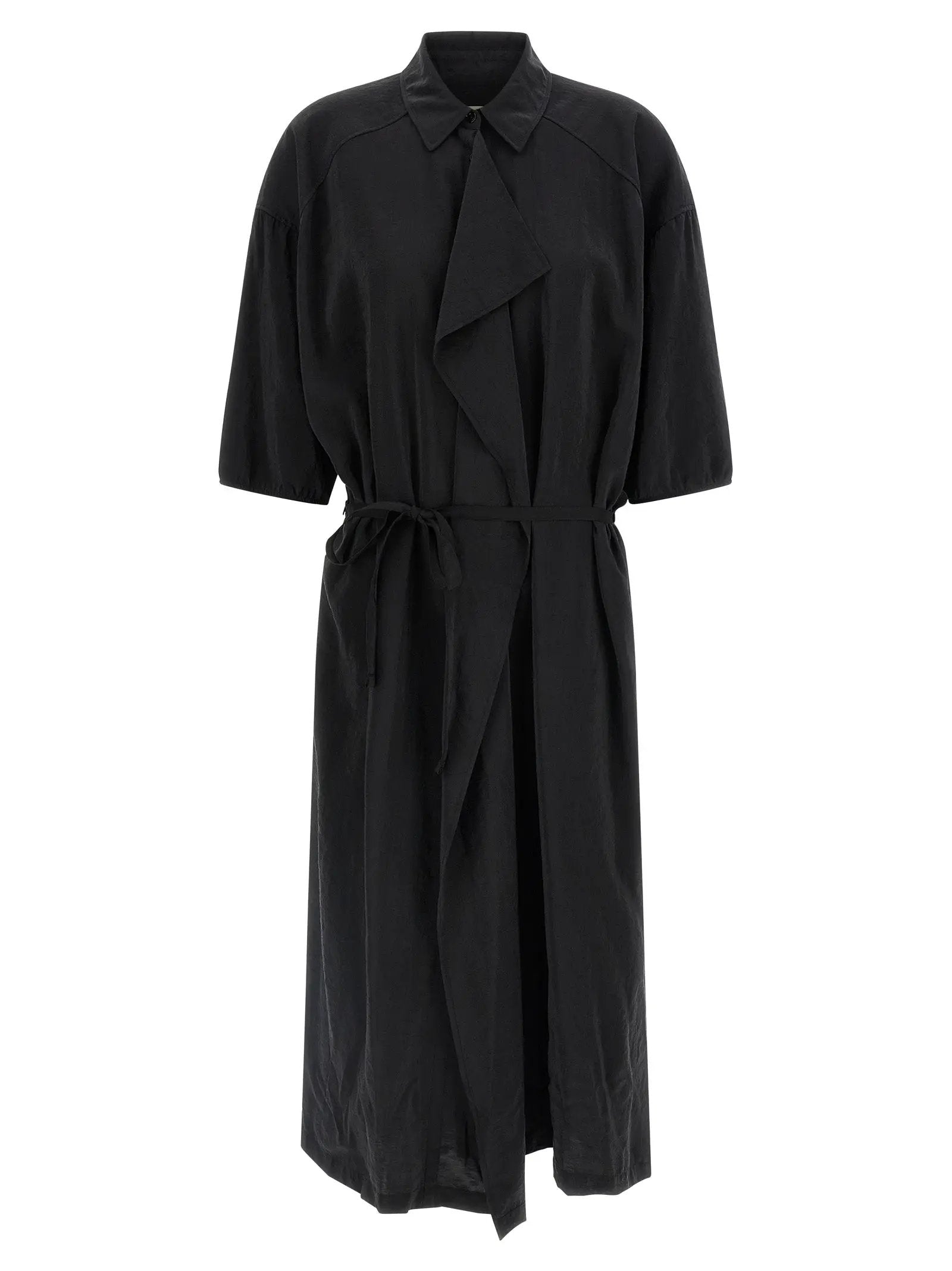 Lemaire Black Silk Midi Dress