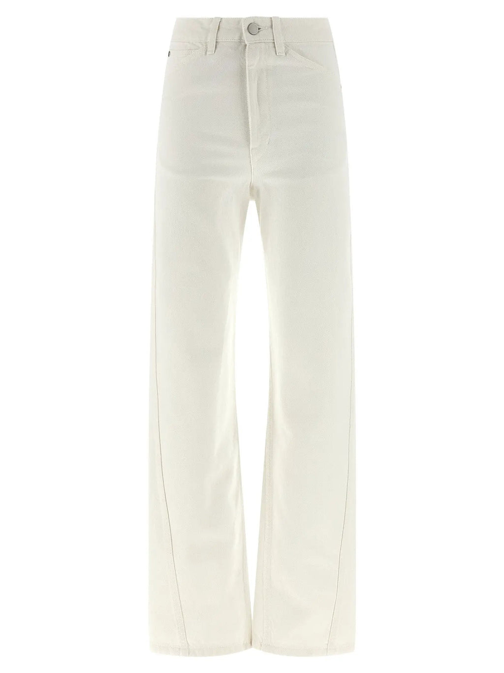 Lemaire White Cotton High-Waisted Jean
