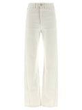Lemaire White Cotton High-Waisted Jean