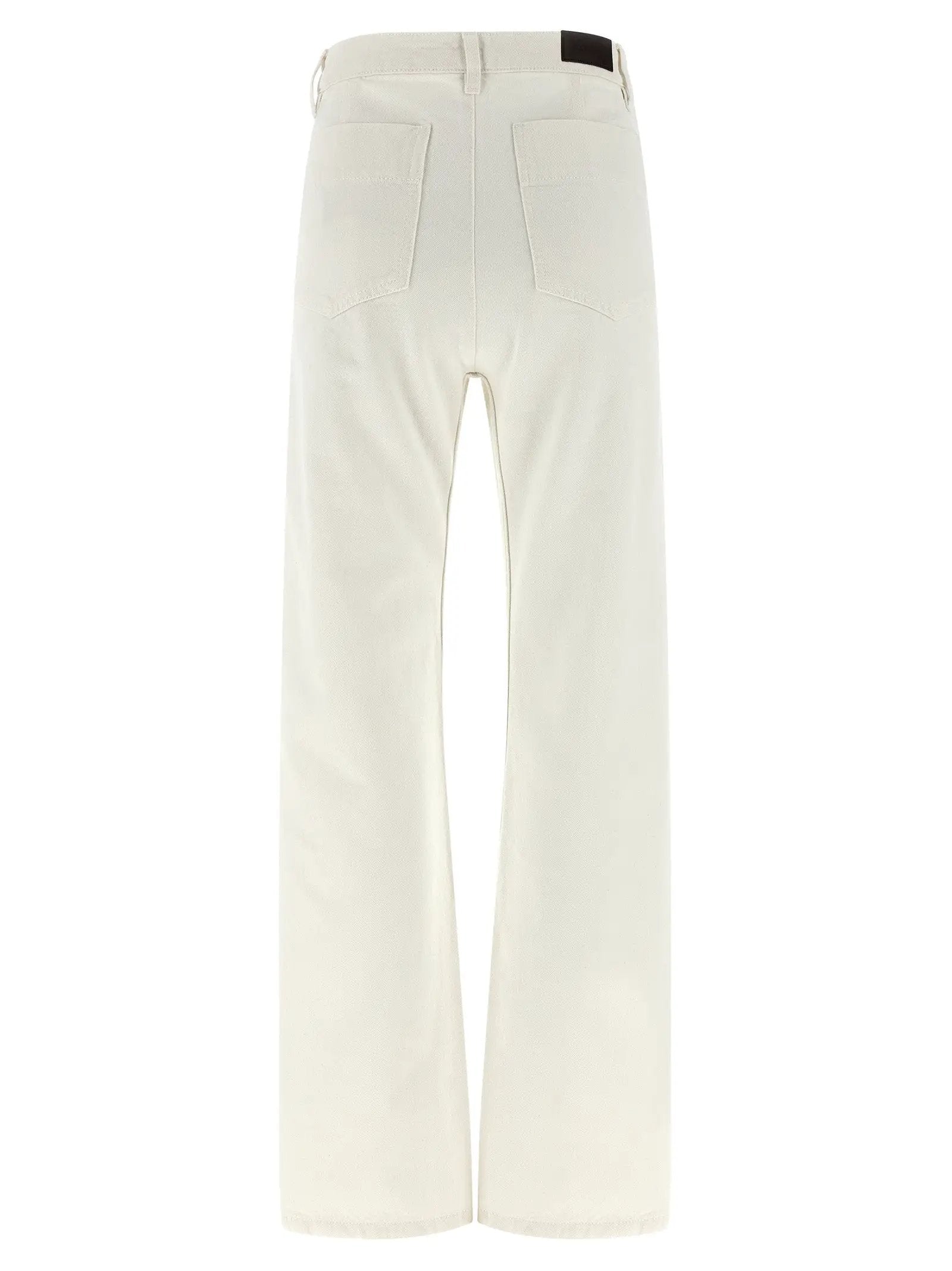 Lemaire White Cotton High-Waisted Jean