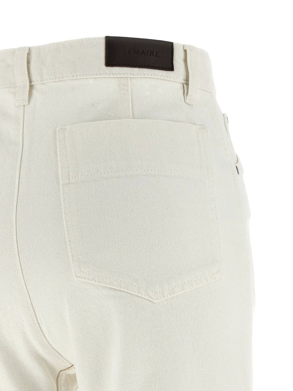 Lemaire White Cotton High-Waisted Jean