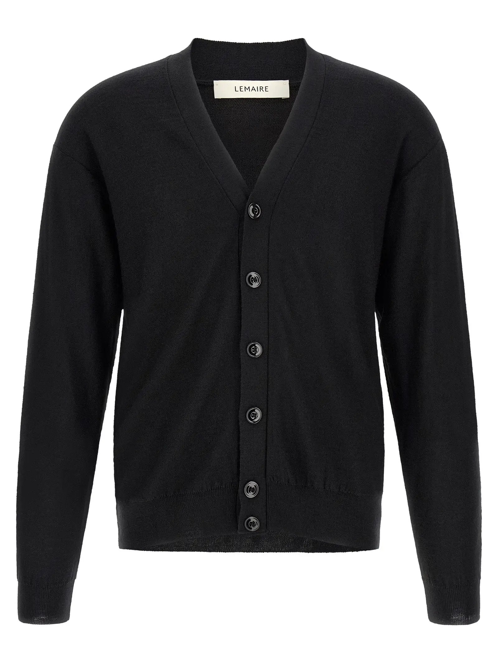 Lemaire Black Wool Cardigan