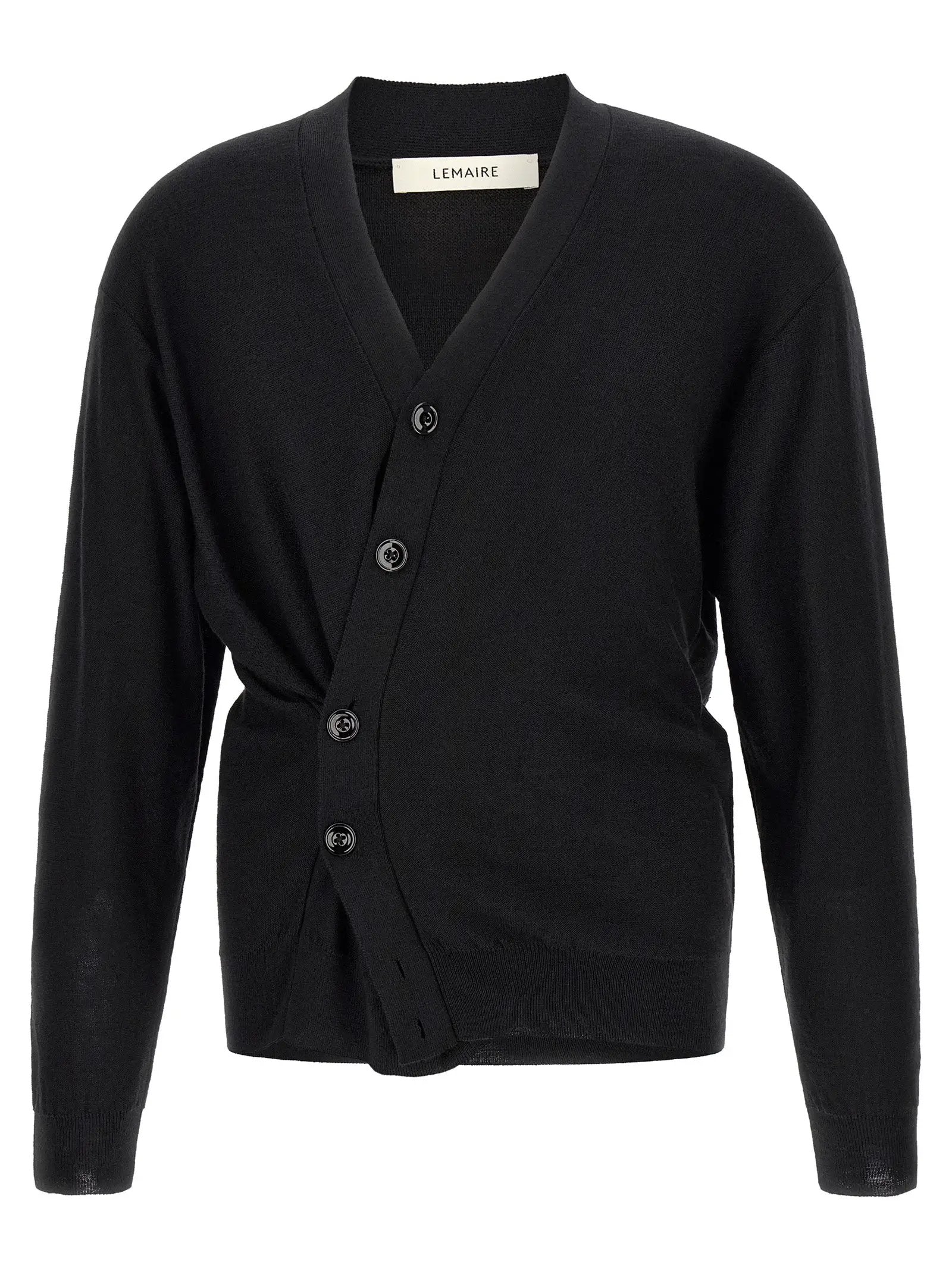 Lemaire Black Wool Cardigan
