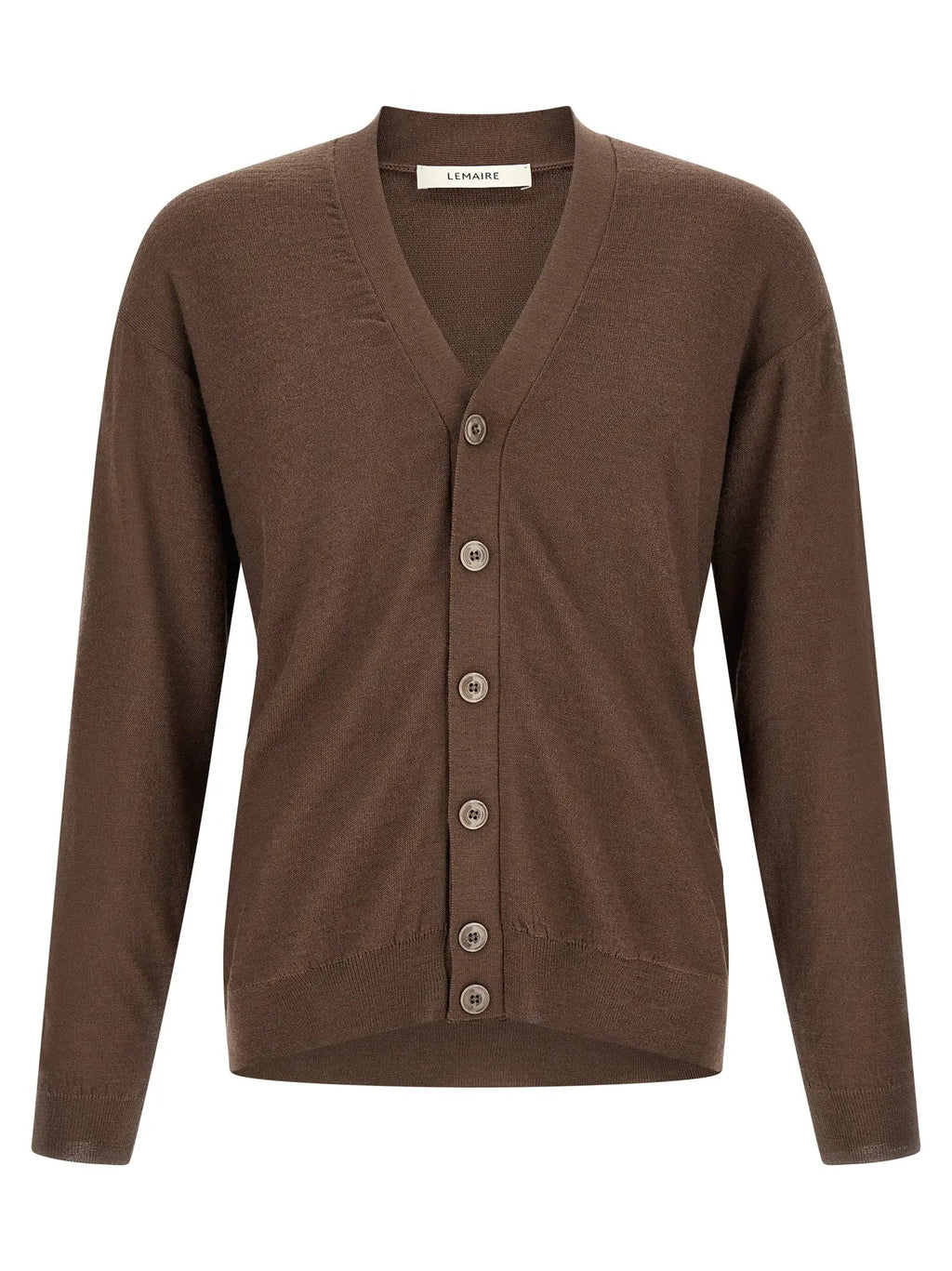 Lemaire Brown Wool Cardigan