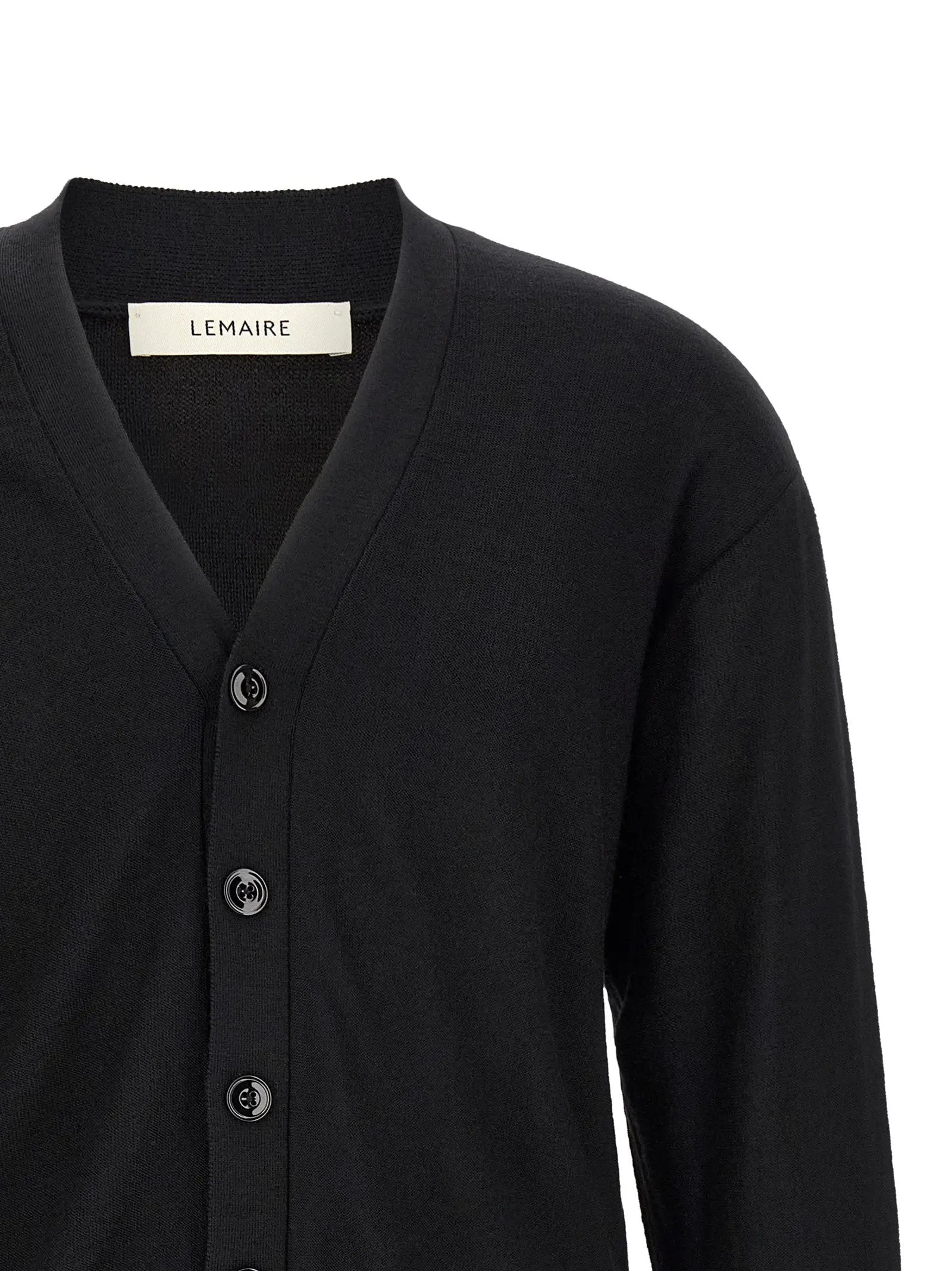 Lemaire Black Wool Cardigan