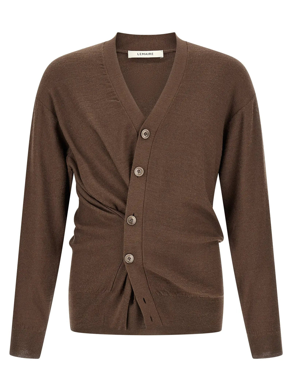 Lemaire Brown Wool Cardigan