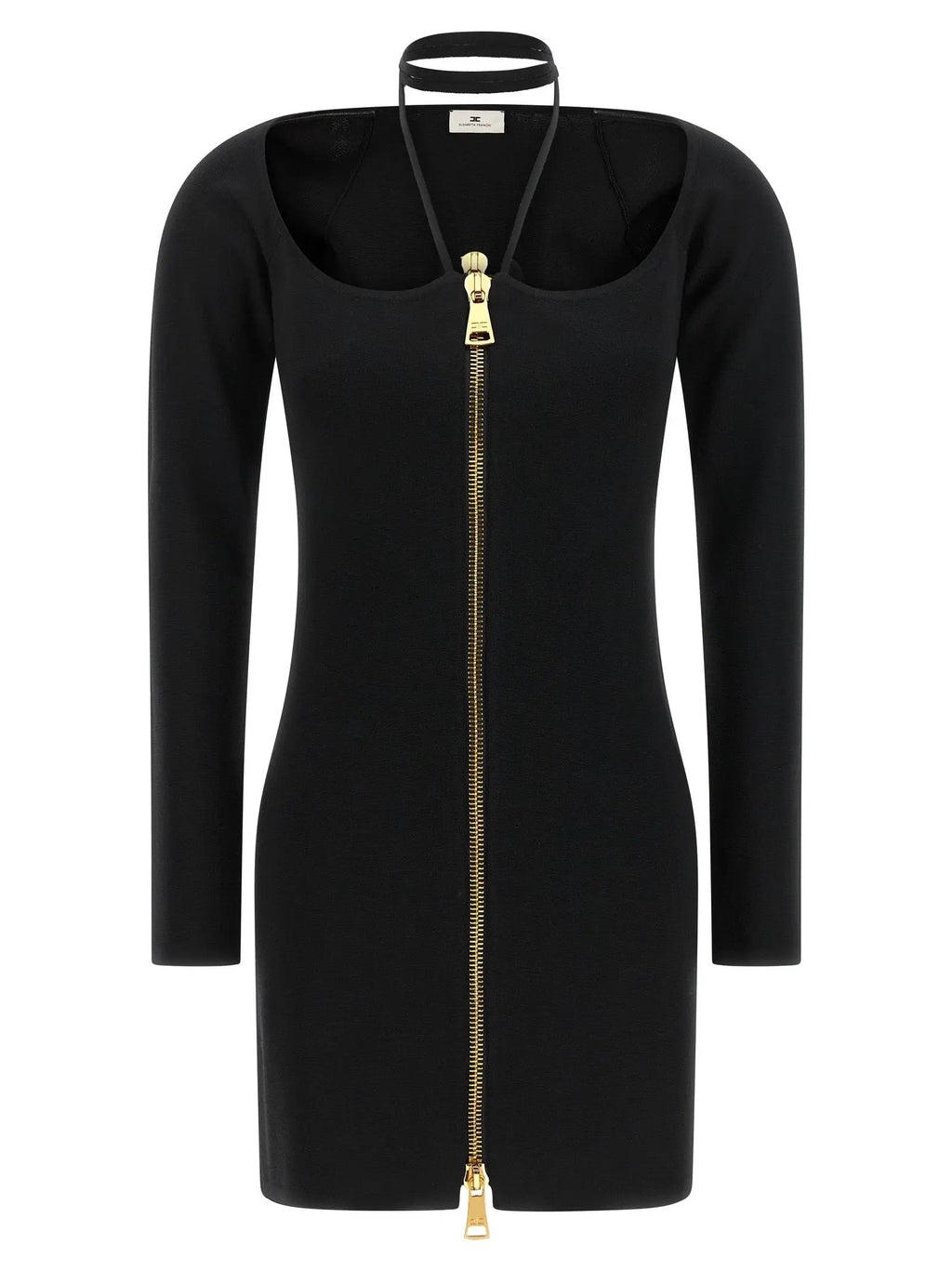 Elisabetta Franchi Black Viscose Short Dress