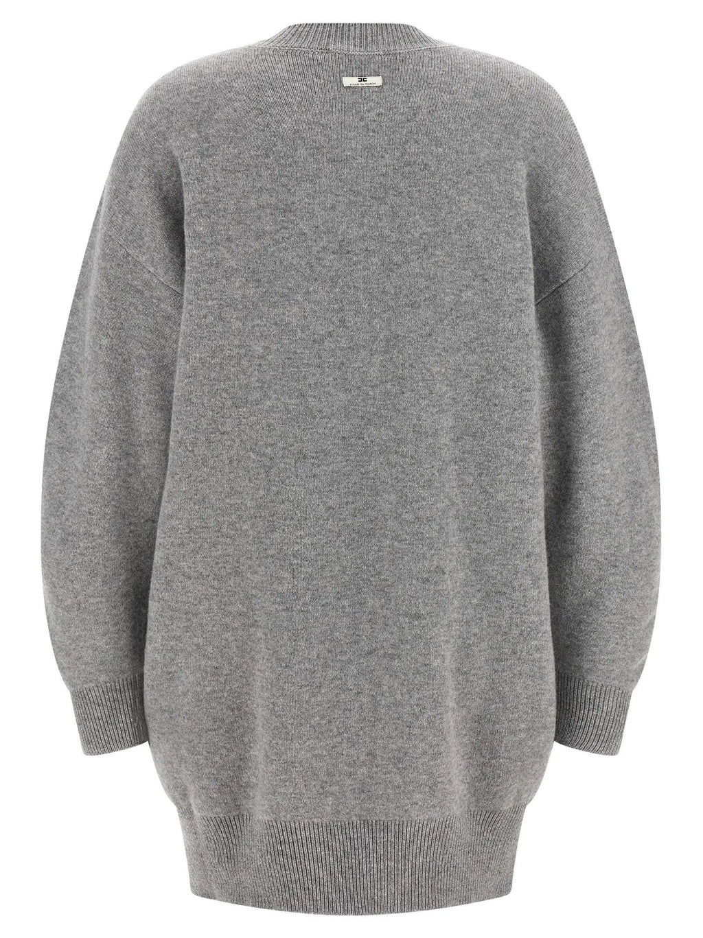 Elisabetta Franchi Gray Wool Short Dress