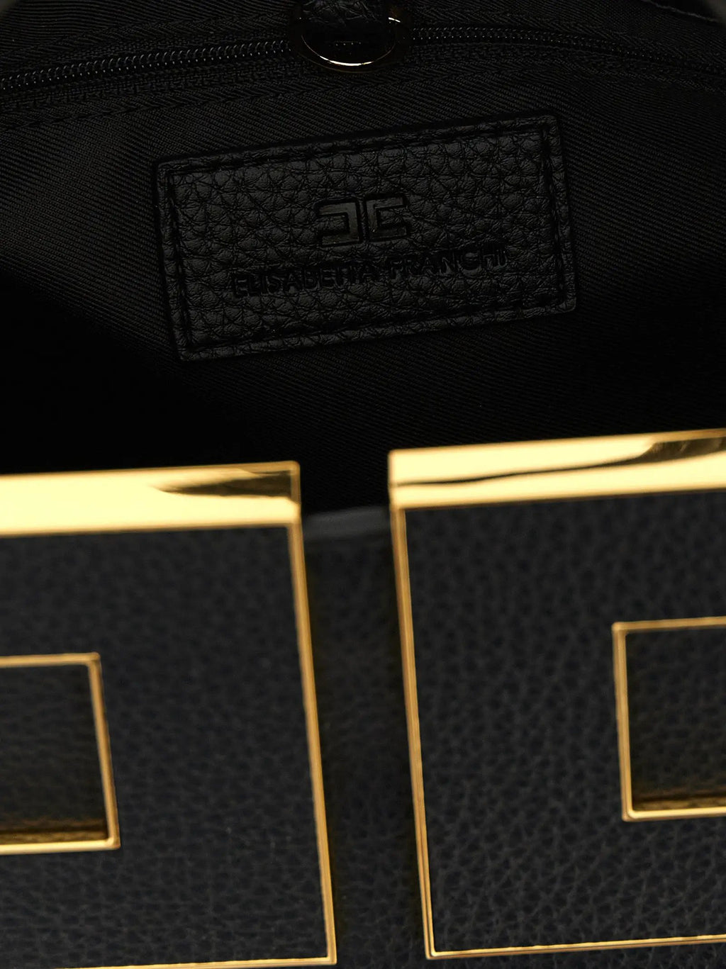 Elisabetta Franchi Black Polyester Tote Bag