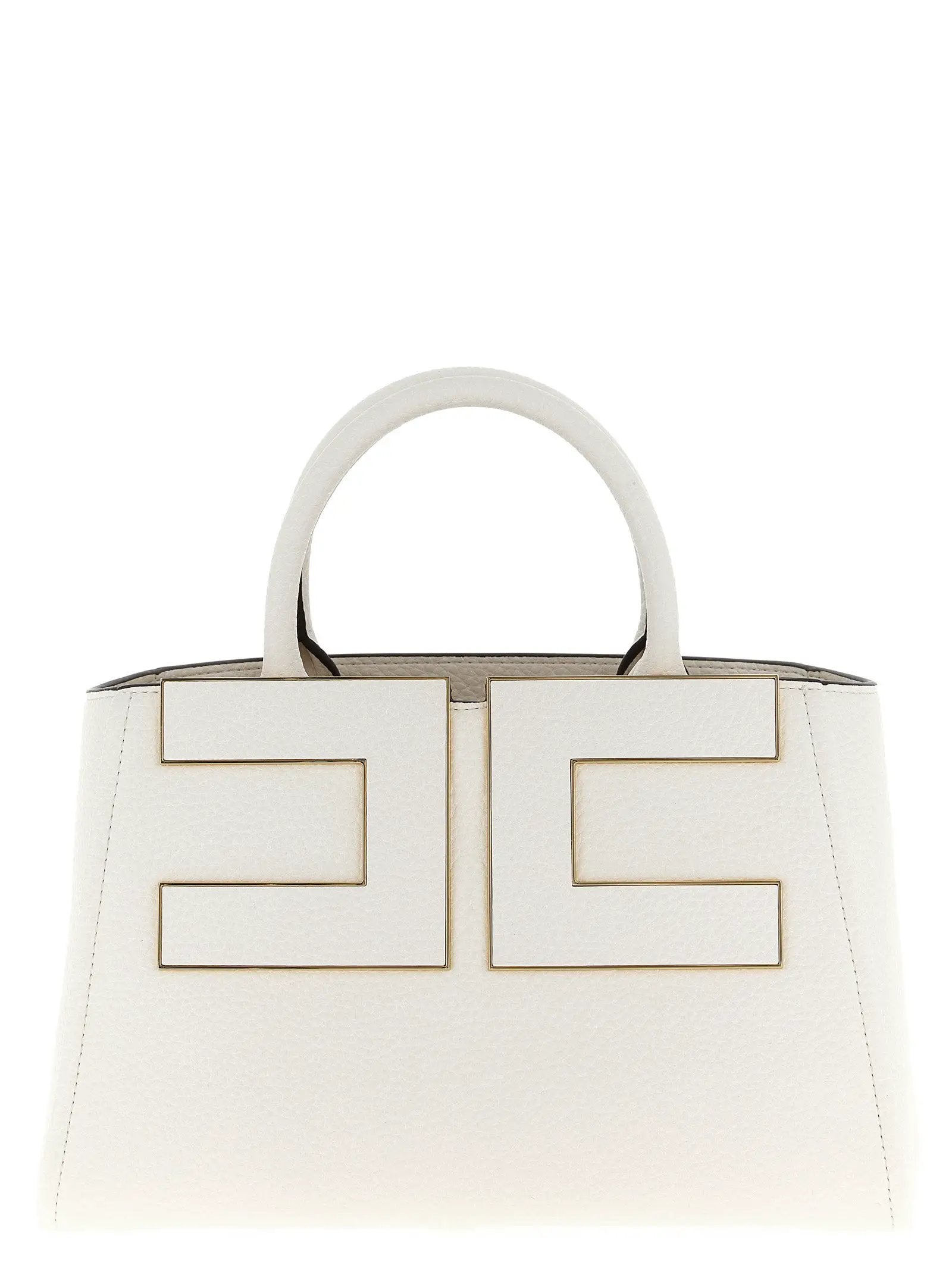 Elisabetta Franchi White Polyester Tote Bag
